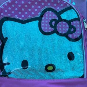 Hello kitty back pack , pink super cute , new 16x12x5.two sections, side pockets